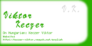 viktor keczer business card
